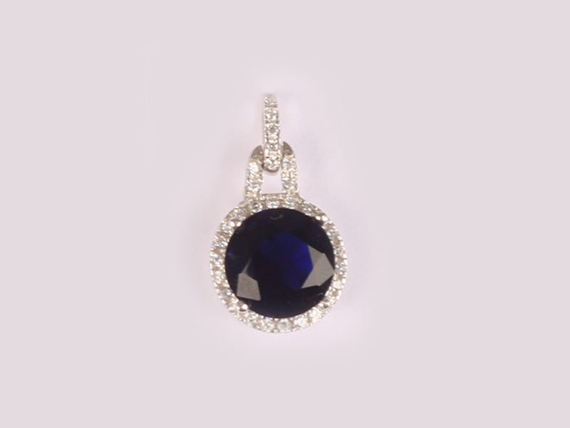 Sapphire Cubic Zirconia Pendant