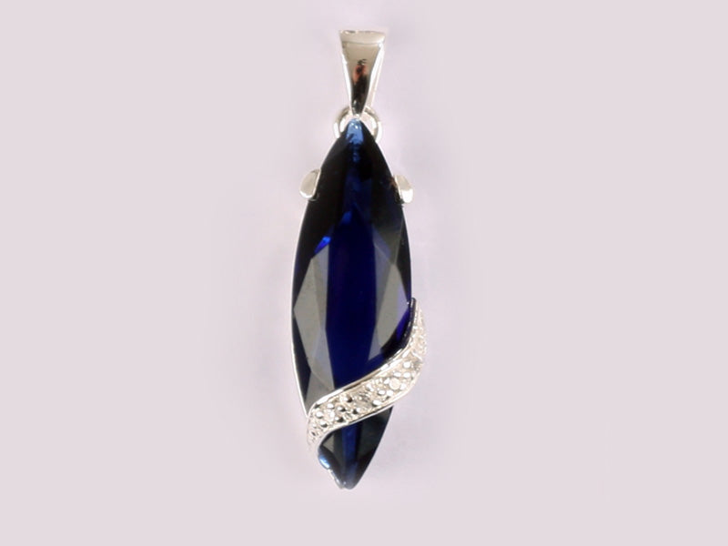 Sapphire Cubic Zirconia Pendant