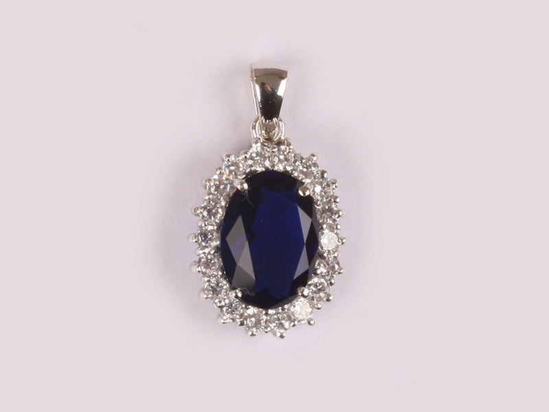 Sapphire Cubic Zirconia Pendant