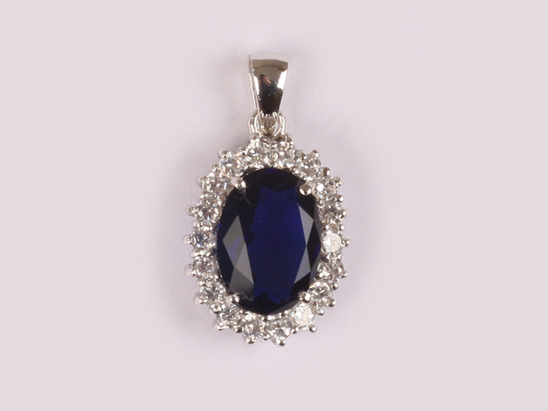 Sapphire Cubic Zirconia Pendant