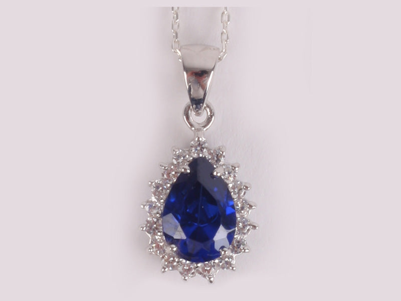 Sapphire Cubic Zirconia Pendant