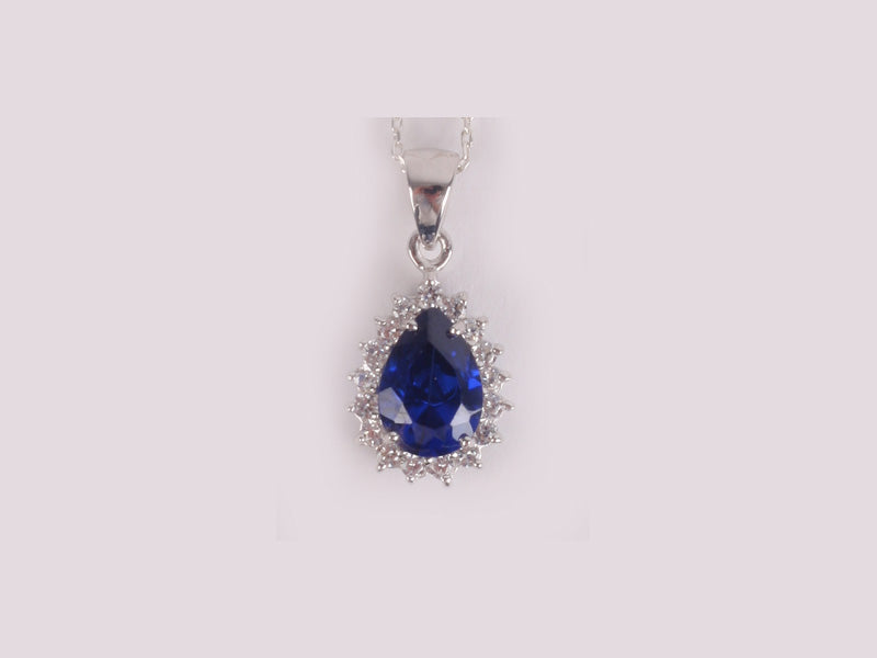 Sapphire Cubic Zirconia Pendant