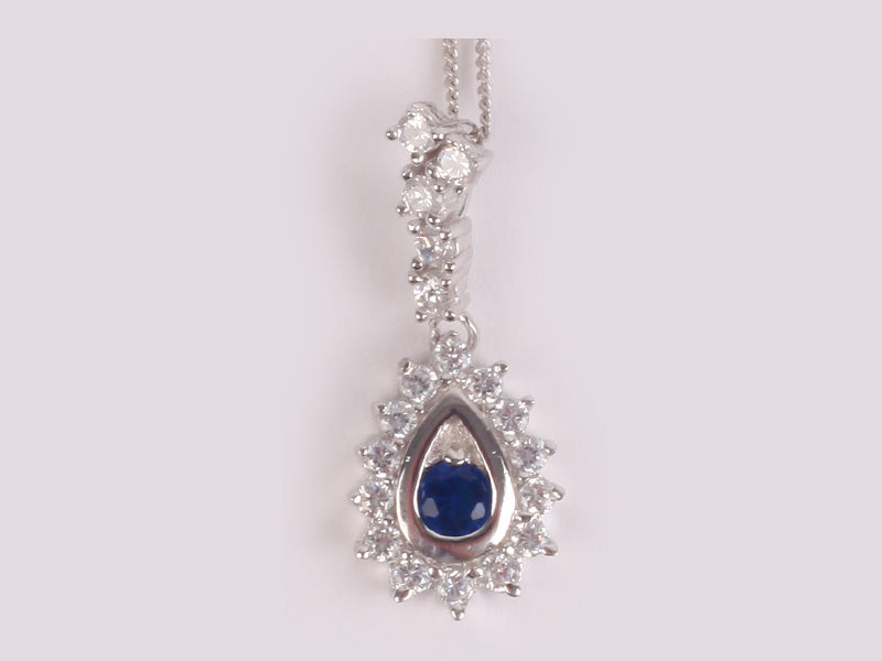 Sapphire Cubic Zirconia Pendant