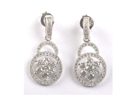 A White Cubic Zirconia Earring