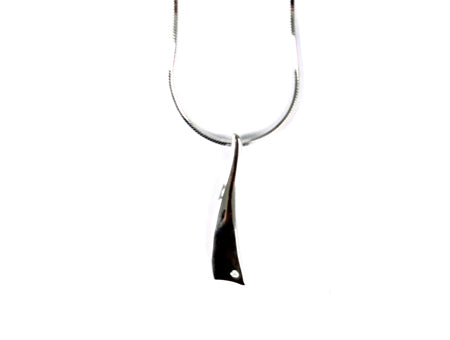 A Real White Diamond Silver Earring