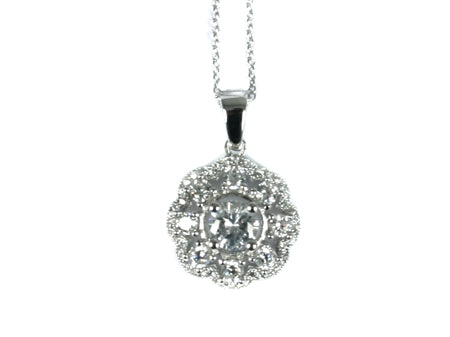 A White Cubic Zirconia Pendant