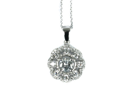 A White Cubic Zirconia Pendant