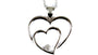 A White Cubic Zirconia Heart Pendant With Chain
