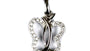 A White Cubic Zirconia Butterfly Pendant With Chain