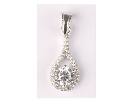 A White Cubic Zirconia Pendant.