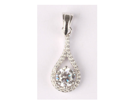 A White Cubic Zirconia Pendant.
