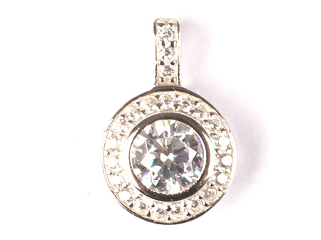 A White Cubic Zirconia Pendant.