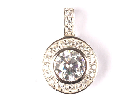 A White Cubic Zirconia Pendant.