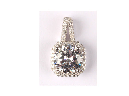 A White Cubic Zirconia Pendant.