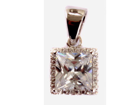 A White Cubic Zirconia Earring.
