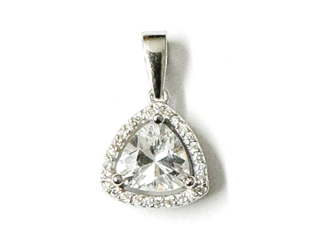 A White Cubic Zirconia Pendant.