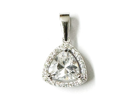 A White Cubic Zirconia Earring.