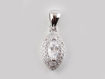 A White Cubic Zirconia Pendant.