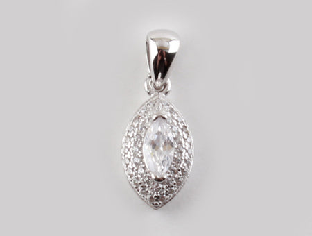 A White Cubic Zirconia Pendant.