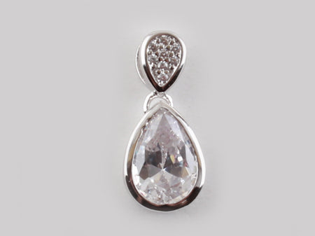 A White Cubic Zirconia Pendant.