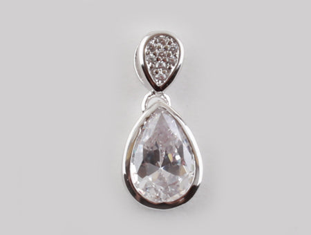 A White Cubic Zirconia Pendant.