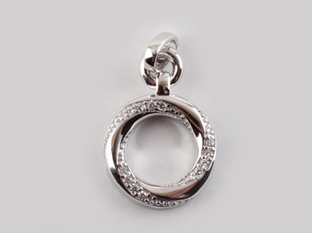 A White Cubic Zirconia Pendant.