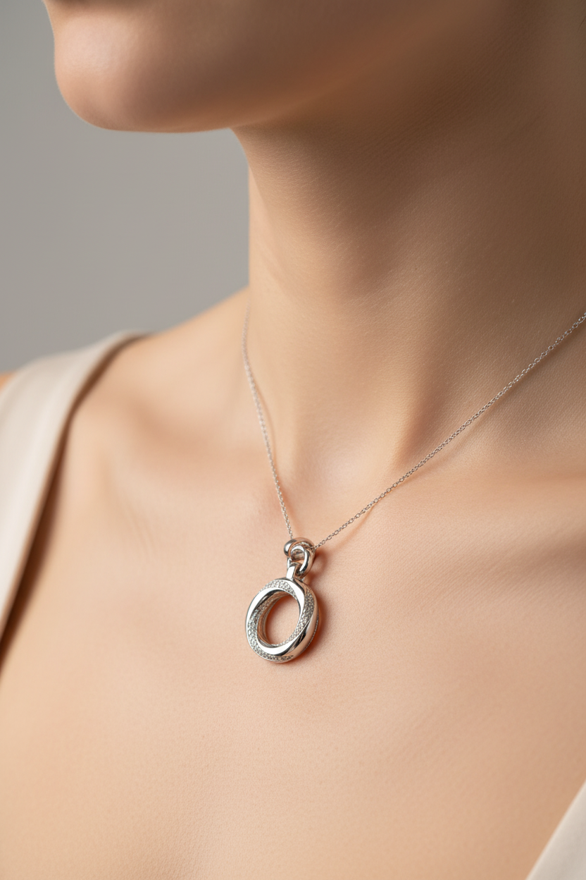 A White Cubic Zirconia Pendant.