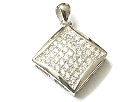 A White Cubic Zirconia Pendant.
