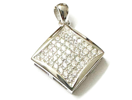 A White Cubic Zirconia Pendant.