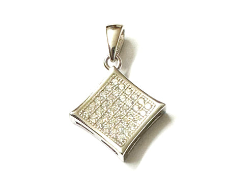 A White Cubic Zirconia Pendant.