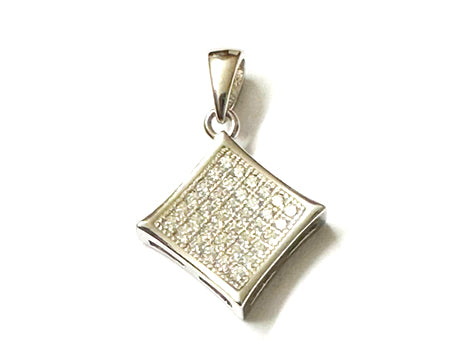A White Cubic Zirconia Pendant.