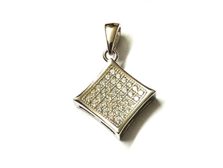 A White Cubic Zirconia Pendant.