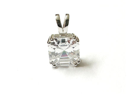 A White Cubic Zirconia Pendant.