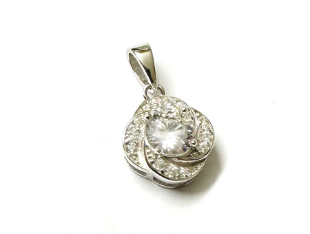 A Silver with White Cz Pendant