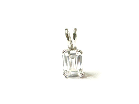 A Silver with White Cz Stone Pendant