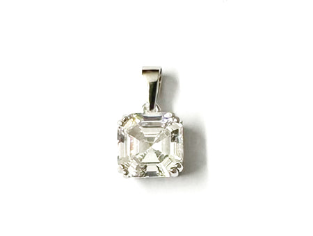 A White Cubic Zirconia Pendant.