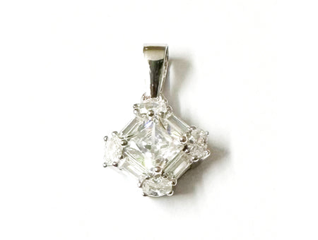 A White Cubic Zirconia Pendant.