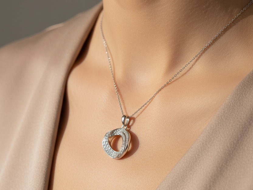 A White Cubic Zirconia Pendant