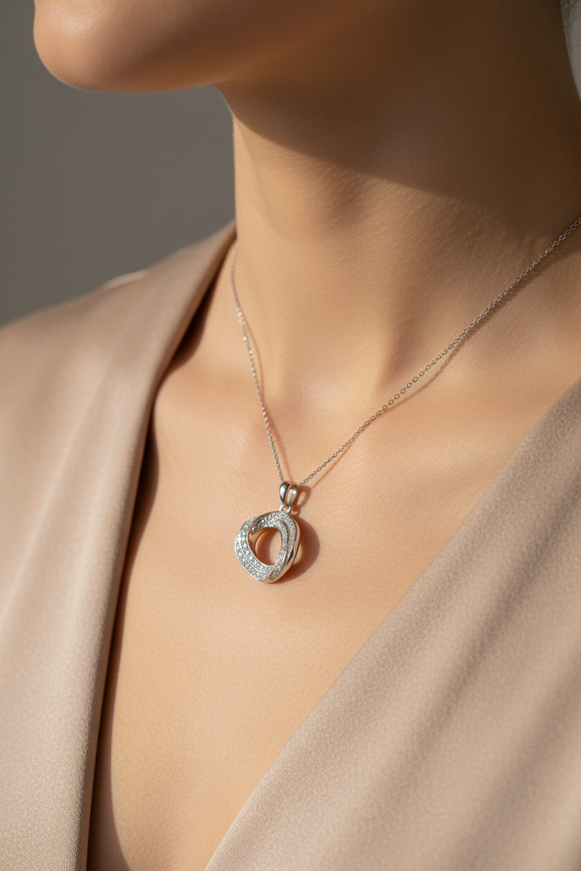A White Cubic Zirconia Pendant