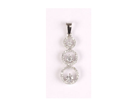 A White Cubic Zirconia Pendant.