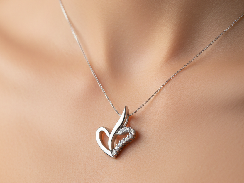 A White Cubic Zirconia Pendant
