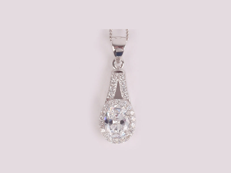 A White Cubic Zirconia Pendant