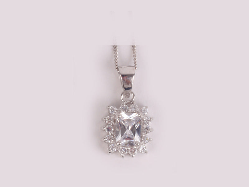 A White Cubic Zirconia Pendant