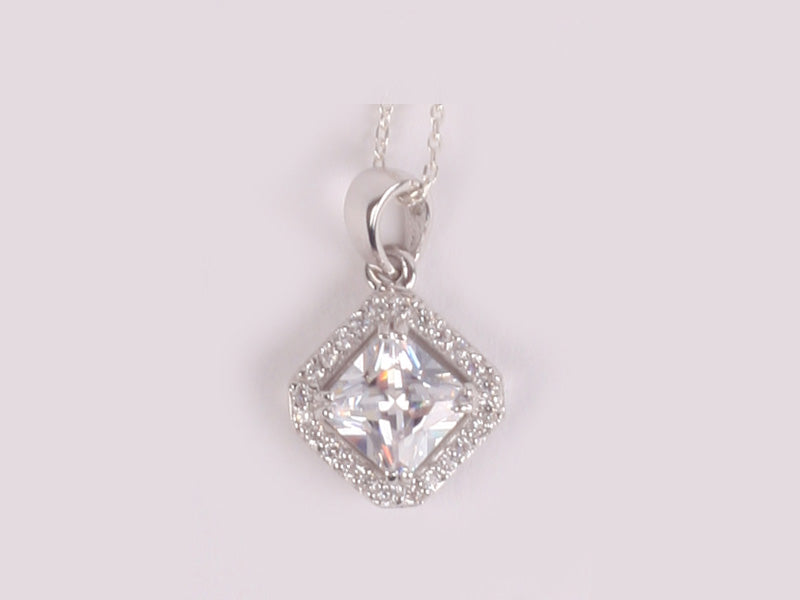 A White Cubic Zirconia Pendant