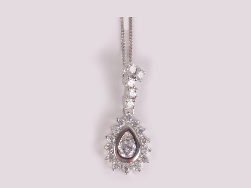 A White Cubic Zirconia Pendant