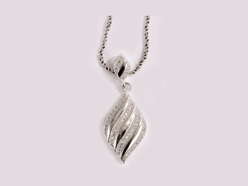 A White Cubic Zirconia Pendant