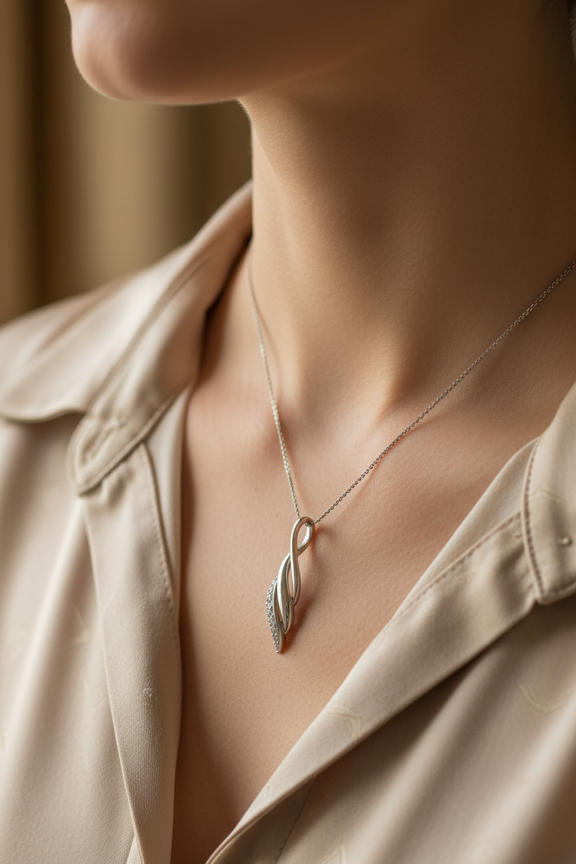 A White Cubic Zirconia Pendant