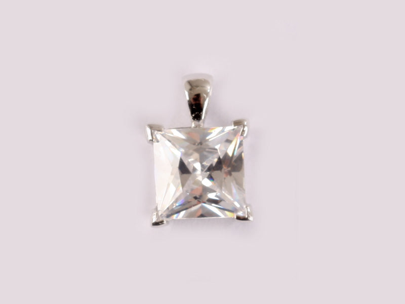A White Cubic Zirconia Pendant
