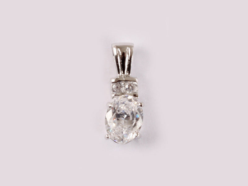 A White Cubic Zirconia Pendant