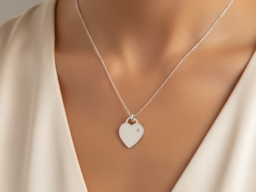 A White Cubic Zirconia Pendant